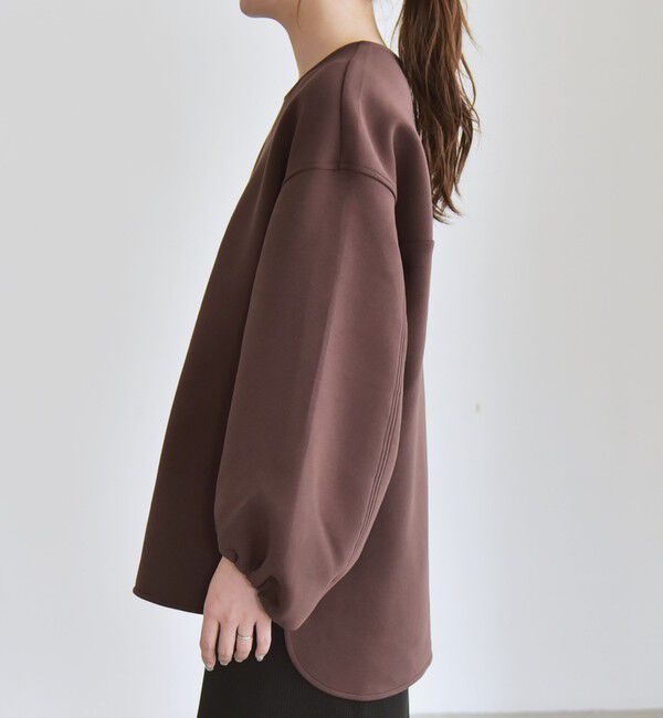 quaranciel「quaranciel:〈洗濯機可能〉ポンチ ボリュームスリーブ ビッグ スウェット プルオーバー」|スウェット・ジャージ|