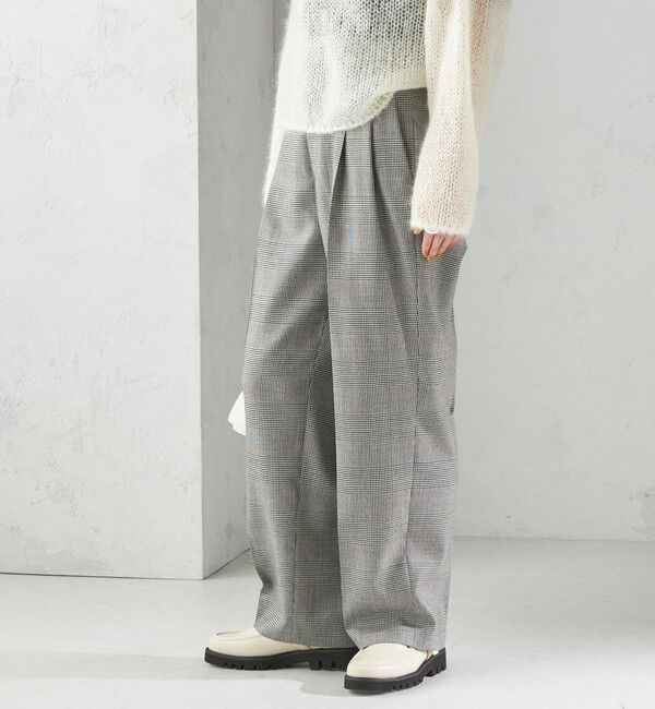 SHIPS for women「〈手洗い可能〉ウォッシャブル ウール タック パンツ」|その他|