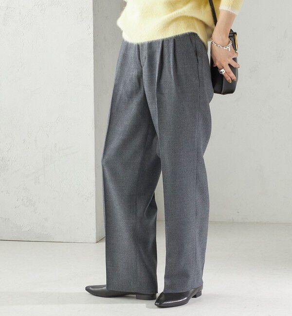 SHIPS for women「〈手洗い可能〉ウォッシャブル ウール タック パンツ」|その他|