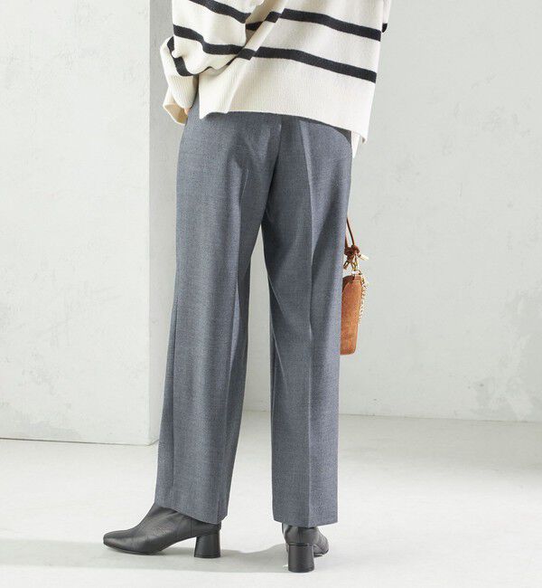 SHIPS for women「〈手洗い可能〉ウォッシャブル ウール タック パンツ」|その他|