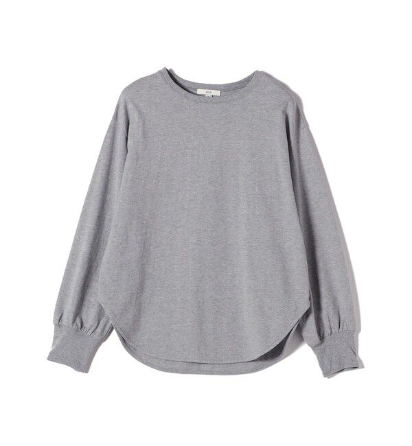 SHIPS for women「コットン 天竺 ラウンド ヘム 袖 リブ カットソー」|Tシャツ・カットソー|