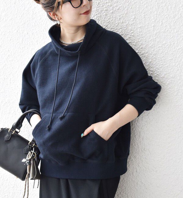 SHIPS any「SHIPS any:〈洗濯機可能〉フリース ライク ハイネック プルオーバー」|Tシャツ・カットソー|ネイビー