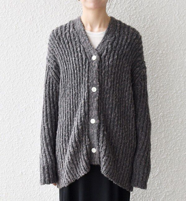 SHIPS any「SHIPS any:〈手洗い可能〉ロービング ルーズ Vネック ニット カーディガン」|カーディガン|