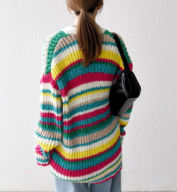 SHIPS any「SHIPS any:〈手洗い可能〉ロービング ルーズ Vネック ニット カーディガン」|カーディガン|