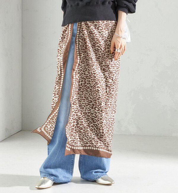 SHIPS for women「UHURU: レオパード / ロンドン ストール」|ストール|ブラウン