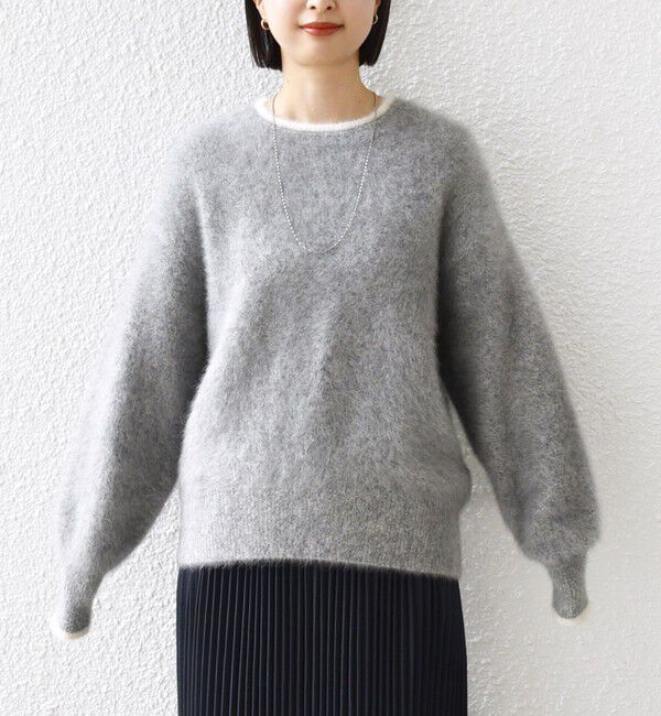 SHIPS for women「杢 フォックス カシミヤ クルーネック ニット プルオーバー」|ニット・セーター|