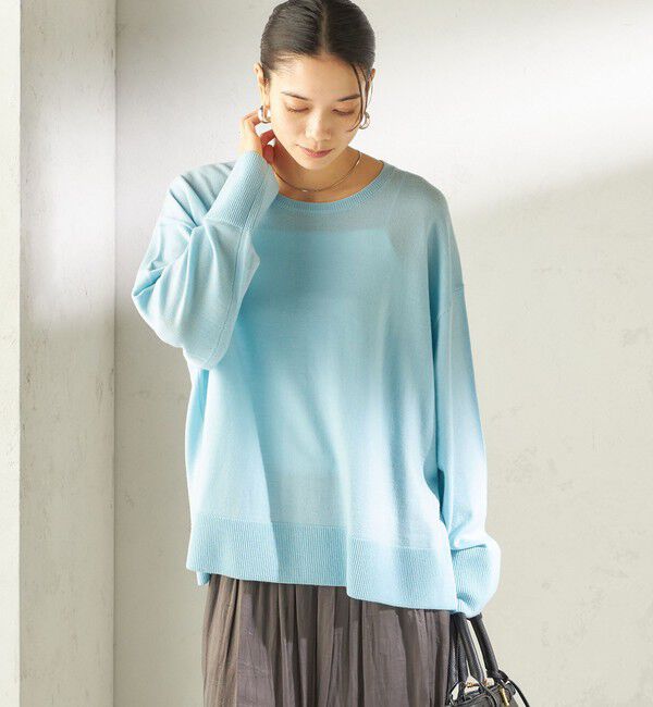 SHIPS for women「〈手洗い可能〉14G ウォッシャブル クルーネック ニット プルオーバー」|ニット・セーター|