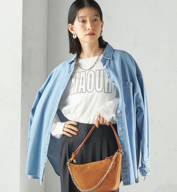 SHIPS for women「プリント ロゴ ロング スリーブ TEE」|Tシャツ・カットソー|