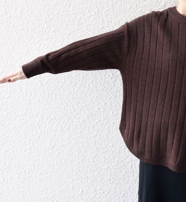 SHIPS any「SHIPS any:〈手洗い可能〉ヤク ワイドリブ ラウンドヘム ニット プルオーバー」|ニット・セーター|