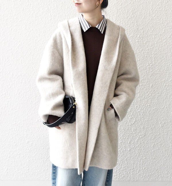 SHIPS any「SHIPS any: シャギー フーディー ガウン コート」|その他|