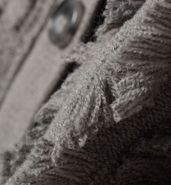 SHIPS any「SHIPS any:〈手洗い可能〉フリンジ デザイン ドルマン ニット カーディガン」|カーディガン|