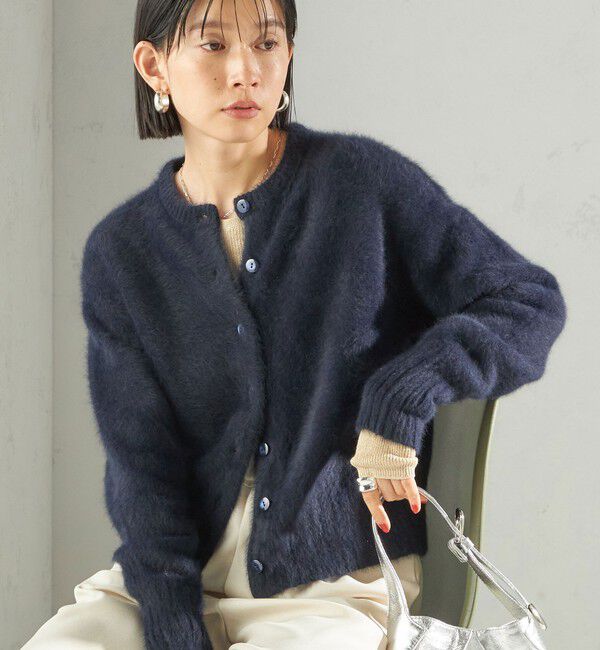 SHIPS for women「〈手洗い可能〉フォックス クルーネック ニット カーディガン」|カーディガン|