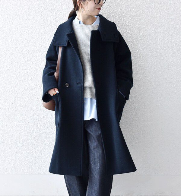SHIPS any「SHIPS any: PURE WOOL スタンド ＆ ビッグカラー コート」|その他|