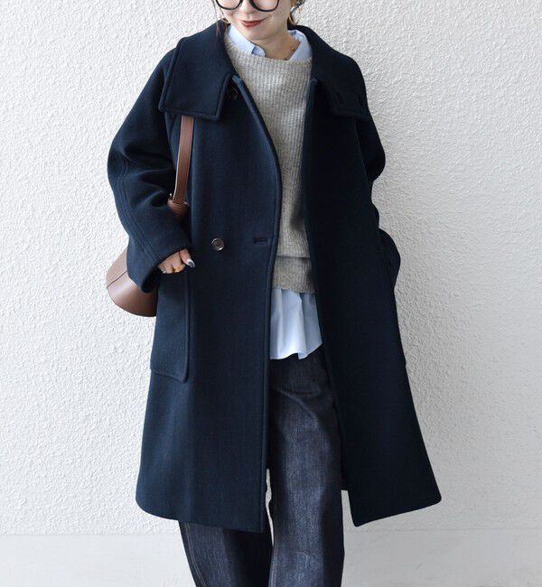 SHIPS any「SHIPS any: PURE WOOL スタンド ＆ ビッグカラー コート」|その他|