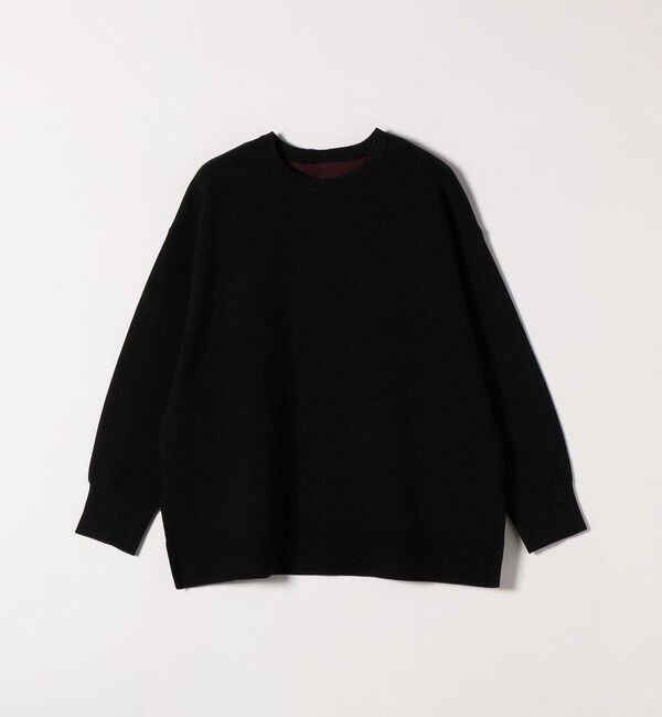 quaranciel「quaranciel:〈手洗い可能〉ダブルフェイス パールモチーフ ワイド ニット プルオーバー」|ニット・セーター|