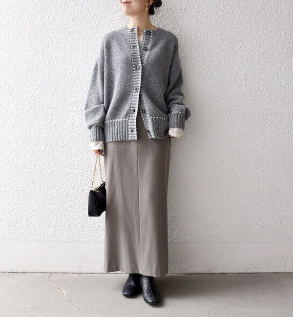 SHIPS any「SHIPS any:〈手洗い可能〉ステッチ デザイン ルーズ ニット カーディガン」|カーディガン|