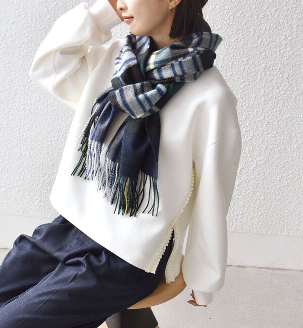 SHIPS for women「【WEB限定】〈手洗い可能〉サイド スリット フリル ダンボール カットソー」|Tシャツ・カットソー|