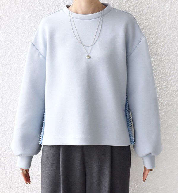 SHIPS for women「【WEB限定】〈手洗い可能〉サイド スリット フリル ダンボール カットソー」|Tシャツ・カットソー|