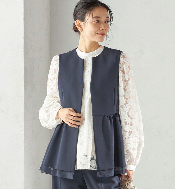 SHIPS for women「〈手洗い可能〉IPEKER オパール 加工 ブラウス（セレモニー対応可）」|シャツ・ブラウス|