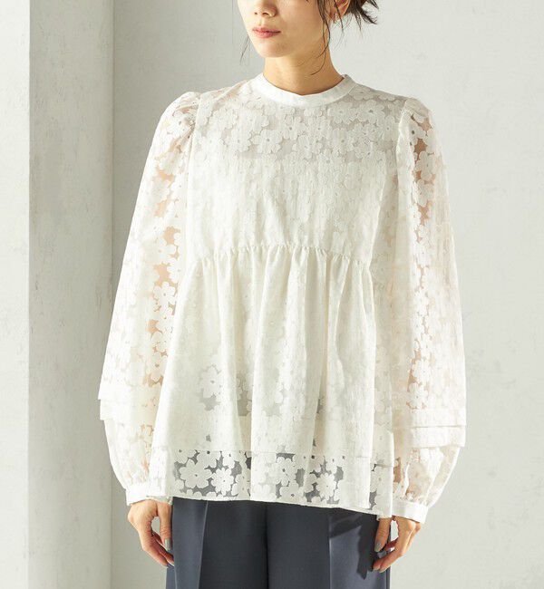 SHIPS for women「〈手洗い可能〉IPEKER オパール 加工 ブラウス（セレモニー対応可）」|シャツ・ブラウス|