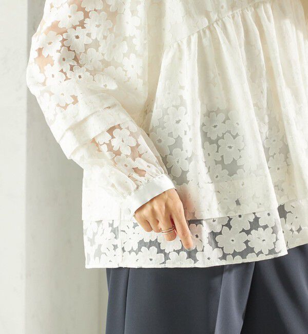 SHIPS for women「〈手洗い可能〉IPEKER オパール 加工 ブラウス（セレモニー対応可）」|シャツ・ブラウス|