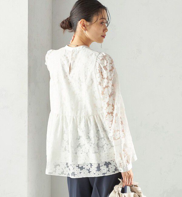 SHIPS for women「〈手洗い可能〉IPEKER オパール 加工 ブラウス（セレモニー対応可）」|シャツ・ブラウス|