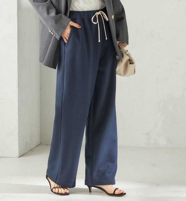 SHIPS for women「〈洗濯機可能〉AZUMA 裏毛 刺繍 パンツ」|その他|