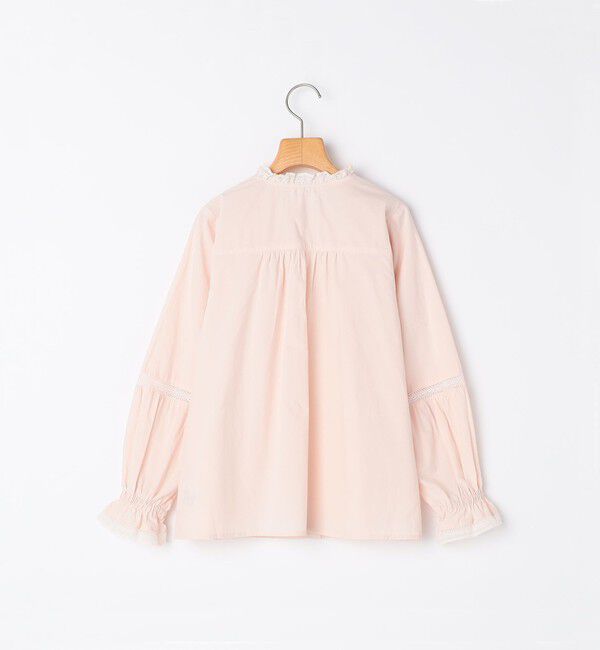 SHIPS KIDS「SHIPS KIDS:80～90cm / ピンタック レース ブラウス」|シャツ・ブラウス|