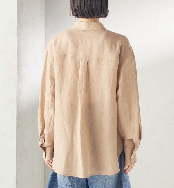SHIPS for women「《一部追加予約》〈手洗い可能〉IMPERIAL LINEN 混 オーバー サイズ シャツ」|シャツ・ブラウス|