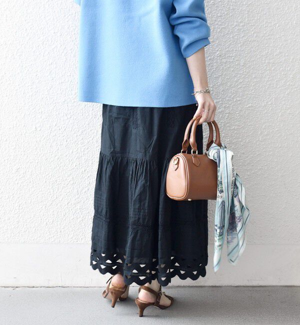 SHIPS any「《一部追加予約》SHIPS any:〈洗濯機可能〉キャンブリック レース ギャザー ボリューム スカート」|スカート|