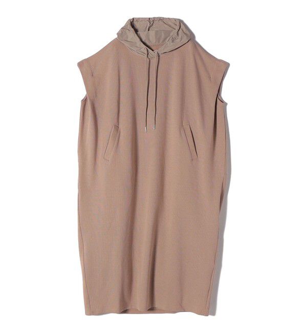 SHIPS Colors 「SHIPS Colors:〈手洗い可能〉異素材 フーディー ワンピース◇」|ワンピース|ベージュ