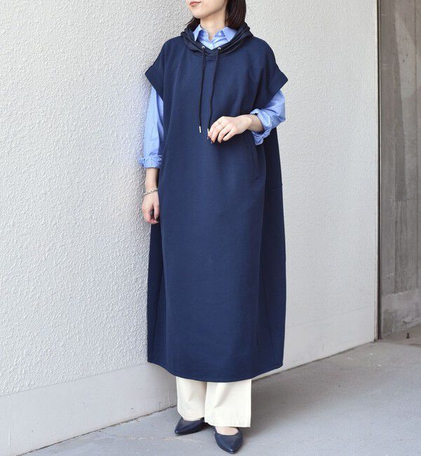 SHIPS Colors 「SHIPS Colors:〈手洗い可能〉異素材 フーディー ワンピース◇」|ワンピース|