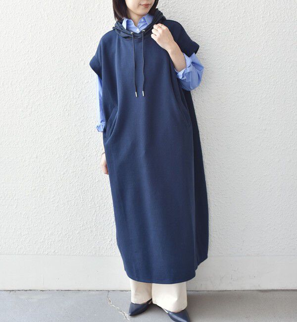 SHIPS Colors 「SHIPS Colors:〈手洗い可能〉異素材 フーディー ワンピース◇」|ワンピース|
