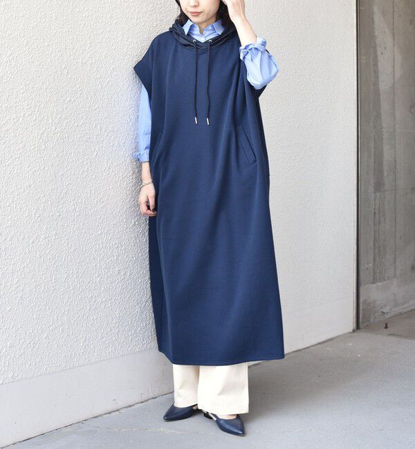 SHIPS Colors 「SHIPS Colors:〈手洗い可能〉異素材 フーディー ワンピース◇」|ワンピース|