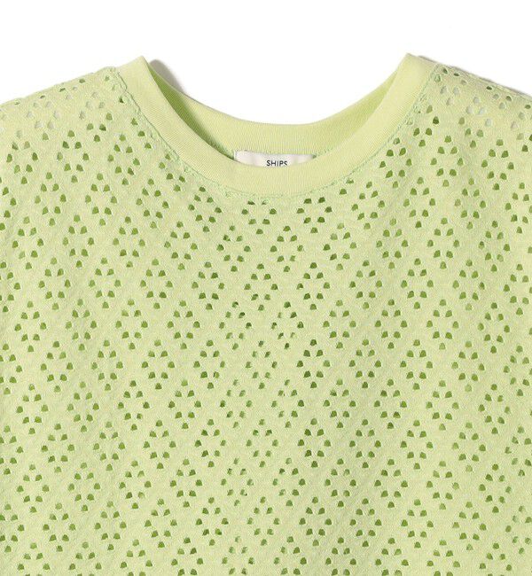 SHIPS for women「〈手洗い可能〉アイレット ノースリーブ フレア プルオーバー」|Tシャツ・カットソー|