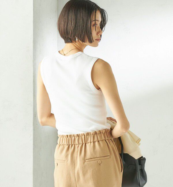 SHIPS for women「〈洗濯機可能〉コットン ベア テレコ リブ タンクトップ」|タンクトップ|