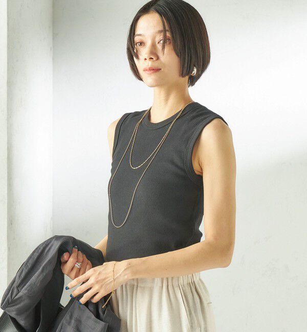 SHIPS for women「〈洗濯機可能〉コットン ベア テレコ リブ タンクトップ」|タンクトップ|