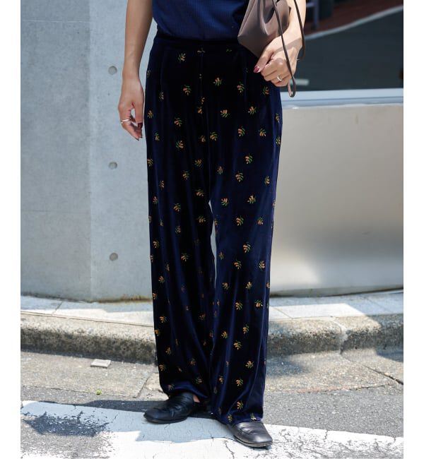 OUTDOOR PRODUCTS Usual Things「ベロアフレアパンツ」|スラックス|