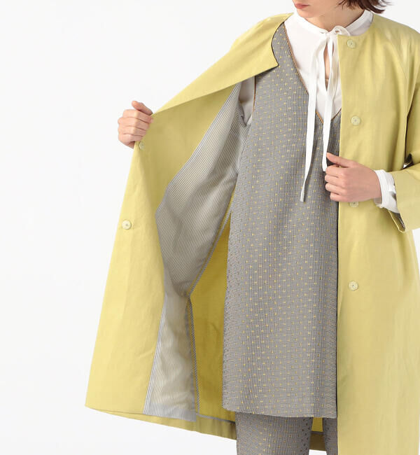 TOMORROWLAND collection「スパークツイル コクーンコート」|ノーカラーコート|