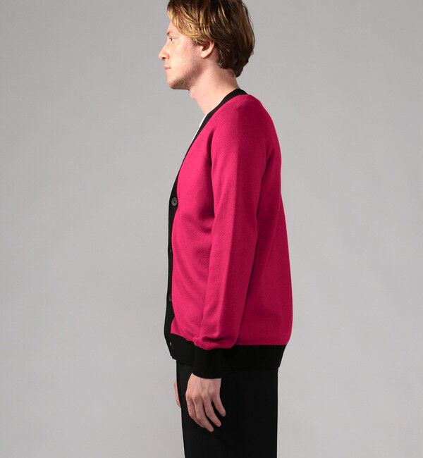 CABaN「CABaN コットンカシミヤ バイカラーVネックカーディガン」|カーディガン|