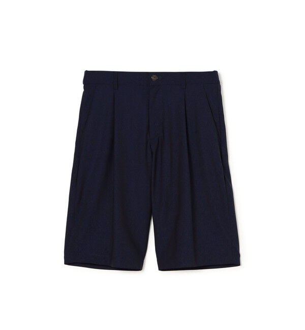 CABaN「CABaN ウォッシャブルウール ワンタックショートパンツ」|その他|67 ダークブルー