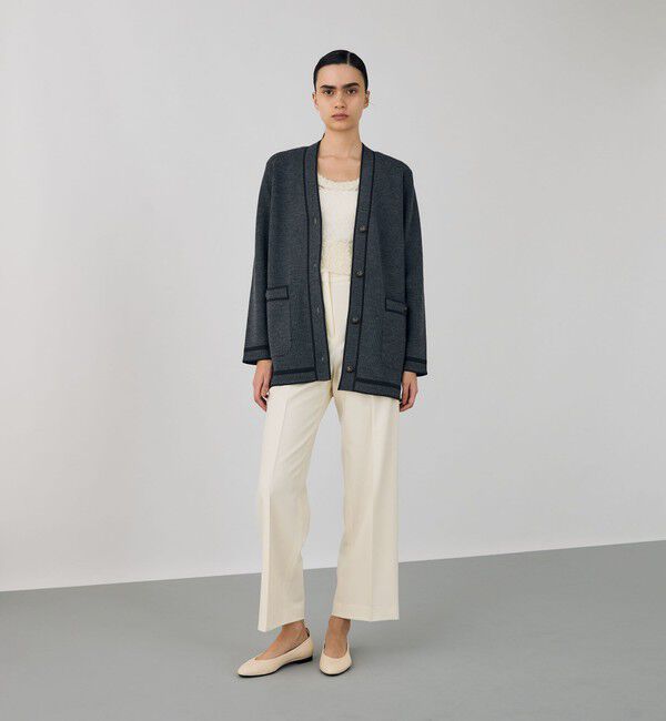 DES PRES「フランネルウールストレッチ セミワイドパンツ」|スラックス|