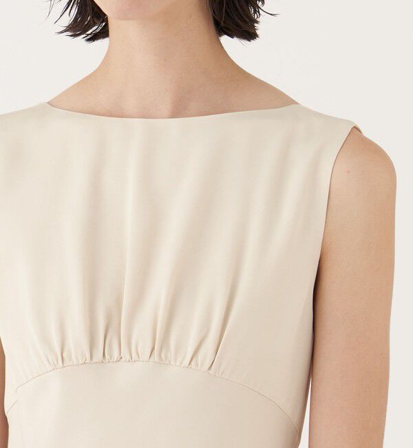 DES PRES「グロッシーサテン Iラインマキシワンピース」|ワンピース|