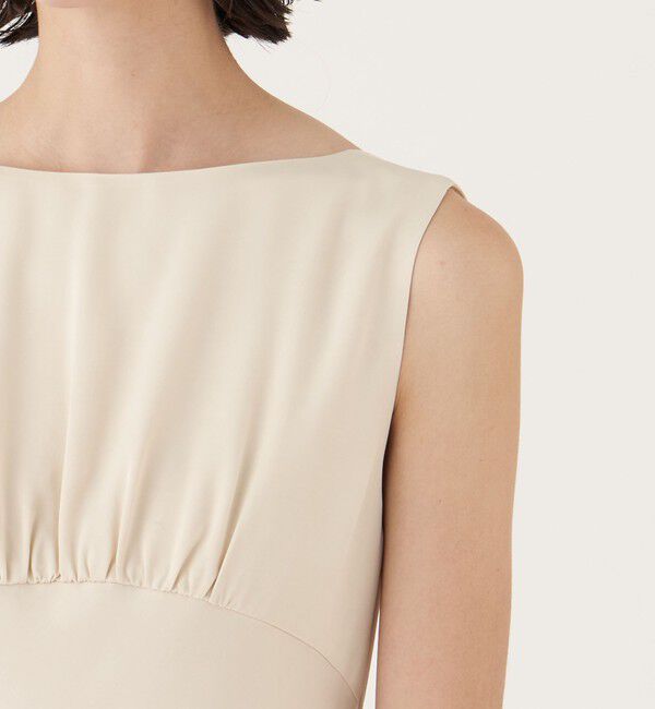 DES PRES「グロッシーサテン Iラインマキシワンピース」|ワンピース|