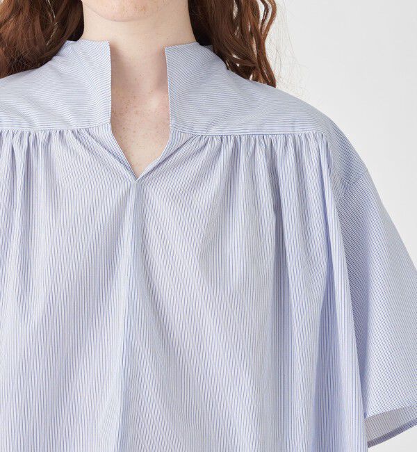 MACPHEE「コットンブロード ギャザーブラウス」|シャツ・ブラウス|