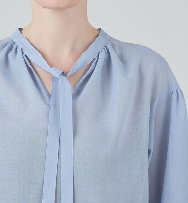 MACPHEE「ポリステルウールボイル ボウタイブラウス」|シャツ・ブラウス|