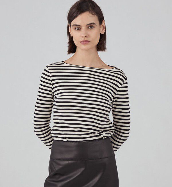 TOMORROWLAND collection「コットンフライスボーダー ロングスリーブプルオーバー」|Tシャツ・カットソー|