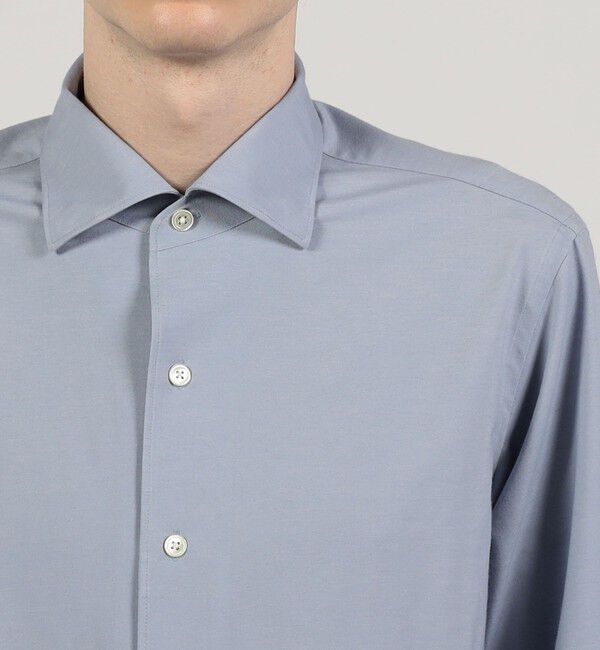 TOMORROWLAND MENS「ポリエステルコットンジャージー ループボタンダウンシャツ」|シャツ・ブラウス|