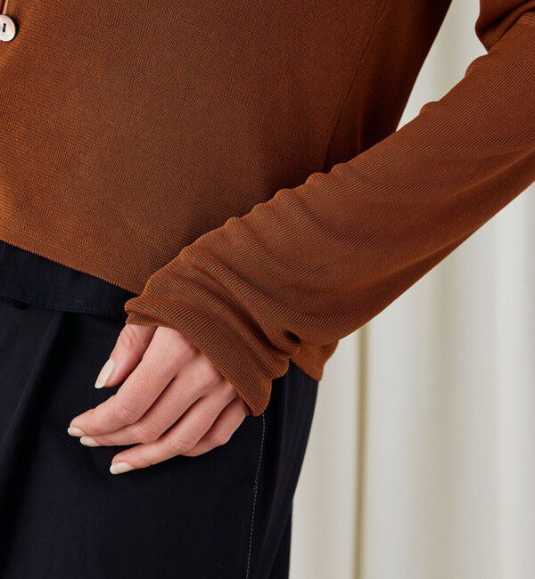 DES PRES「マットレーヨン Vネックカーディガン」|カーディガン|