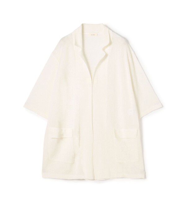 DES PRES「コットンシルクペーパーツイスト ラペルカラーカーディガン」|カーディガン|11 ホワイト
